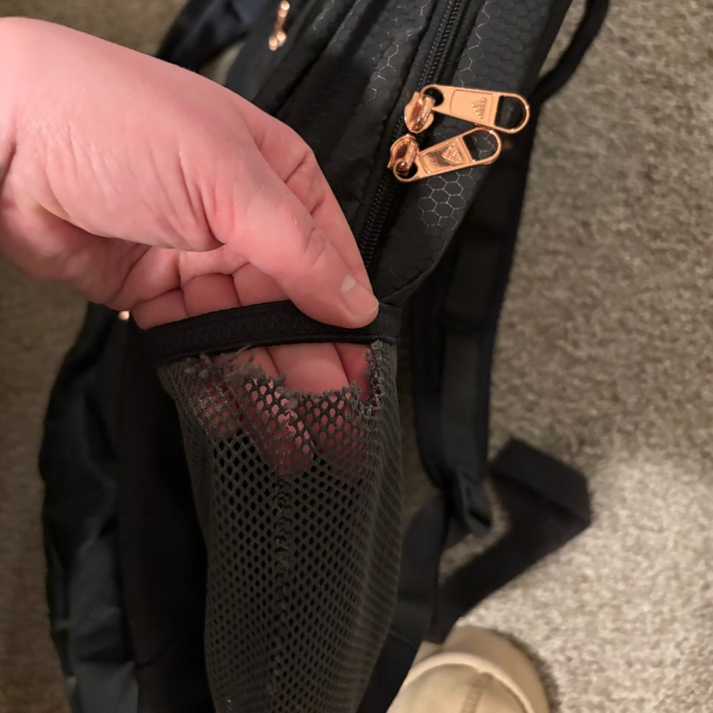 adidas Black Backpack with Rose Gold Hardware - Picture 2 of 2